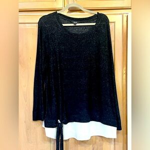 SIMPLY VERA BY VERA WANG TWO IN ONE MIXED MEDIA TUNIC SIZE XXL